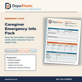 Printable Emergency Medical Info Sheet — Caregiver Emergency Reference Card