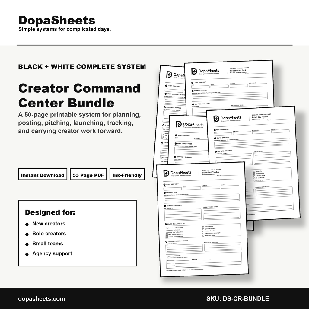 Creator Command Center — Complete Bundle