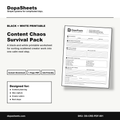 Printable Content Chaos Survival Pack — Daily Content Session Planner