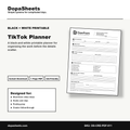 Printable TikTok Planner — TikTok Video Planning Sheet for Creators