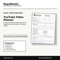 Printable YouTube Video Planner — Long Form Video Planning & Outline Sheet