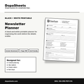 Printable Newsletter Planner — Email Newsletter Planning Sheet for Creators