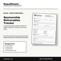 Printable Sponsorship Deliverables Tracker — Campaign Deliverable & Deadline Planner
