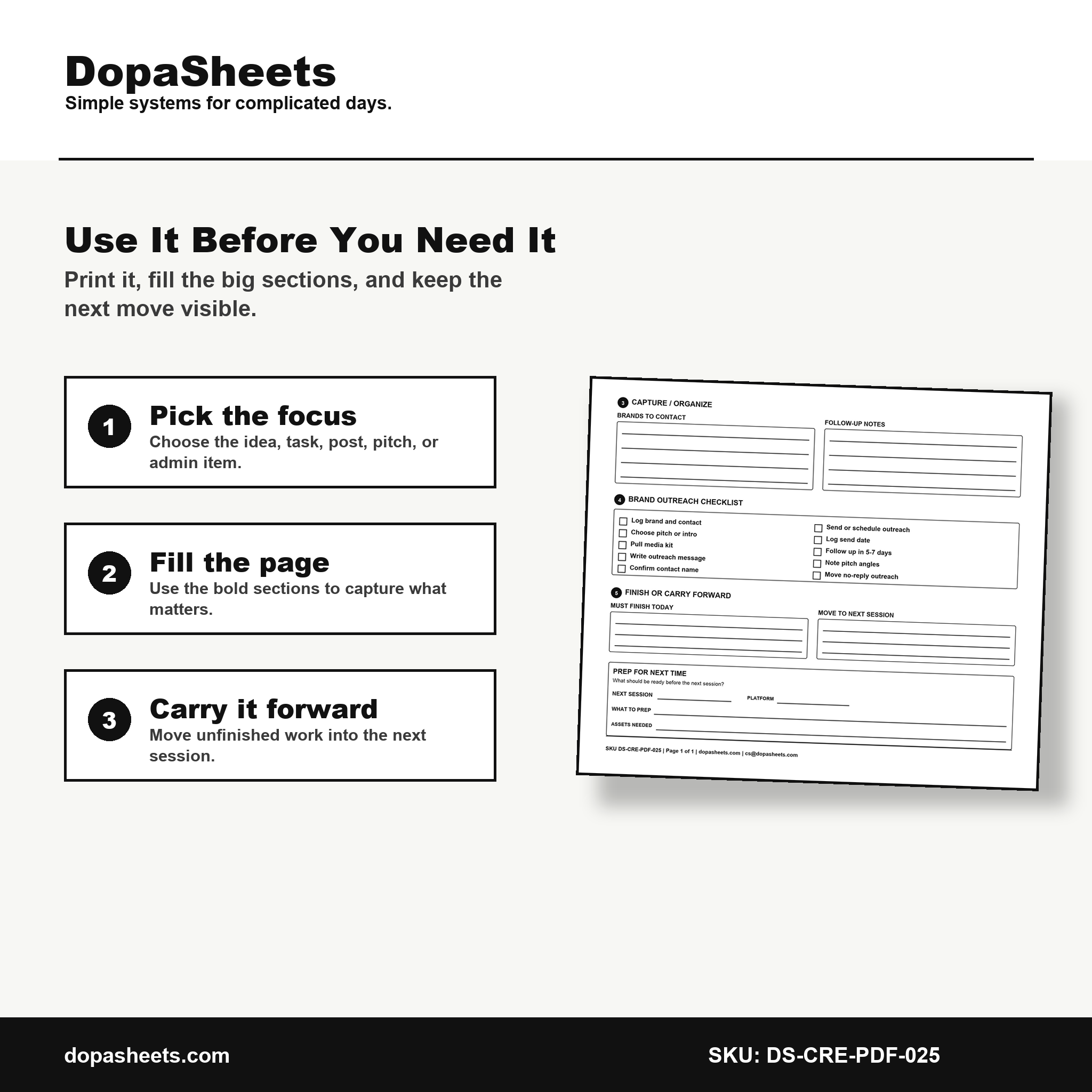 Printable Brand Outreach Tracker — Creator Brand Outreach & Follow-Up Planner