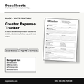 Printable Creator Expense Tracker — Business Expense Log for Content Creators