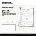 Printable Tax Prep Organizer — Creator Tax Season Income & Expense Organizer
