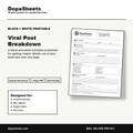 Printable Viral Post Breakdown — Content Performance Analysis Sheet for Creators
