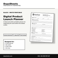 Printable Digital Product Launch Planner — From Idea to Launch Planning Sheet