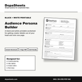 Printable Audience Persona Builder — Target Audience Clarity Sheet for Content Creators