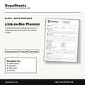 Printable Link-in-Bio Planner — Link in Bio Strategy & Organization Sheet