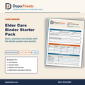 Printable Elder Care Binder Starter — Medical Organizer for Family Caregivers