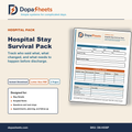 Printable Hospital Stay Worksheet — Patient & Caregiver Notes, Discharge Planner