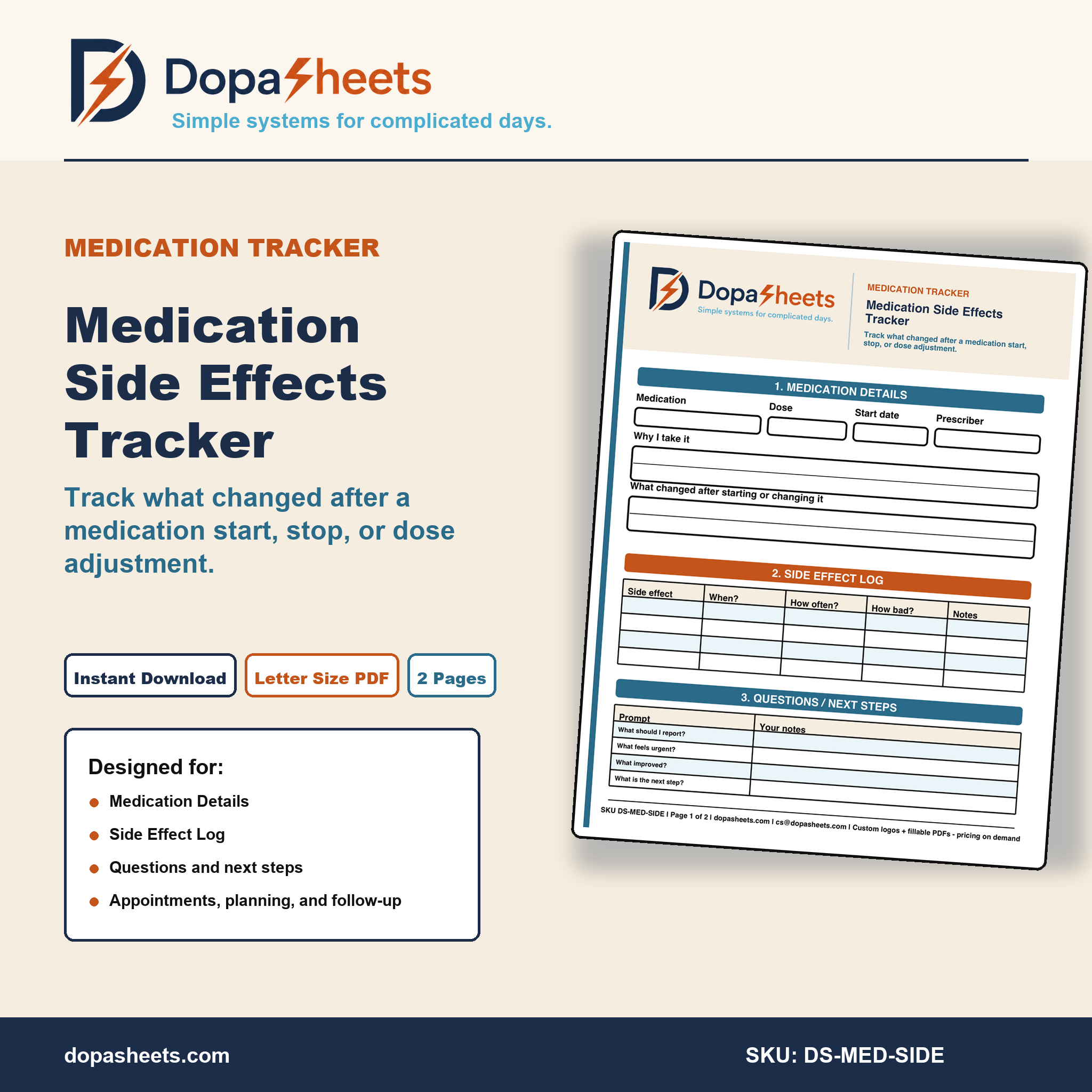 Medication Side Effects Tracker