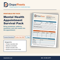Mental Health Appointment Prep Sheet — Printable Therapy Visit Planner